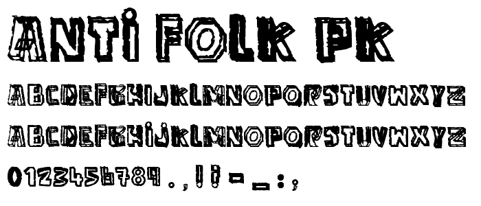 anti folk_pk font